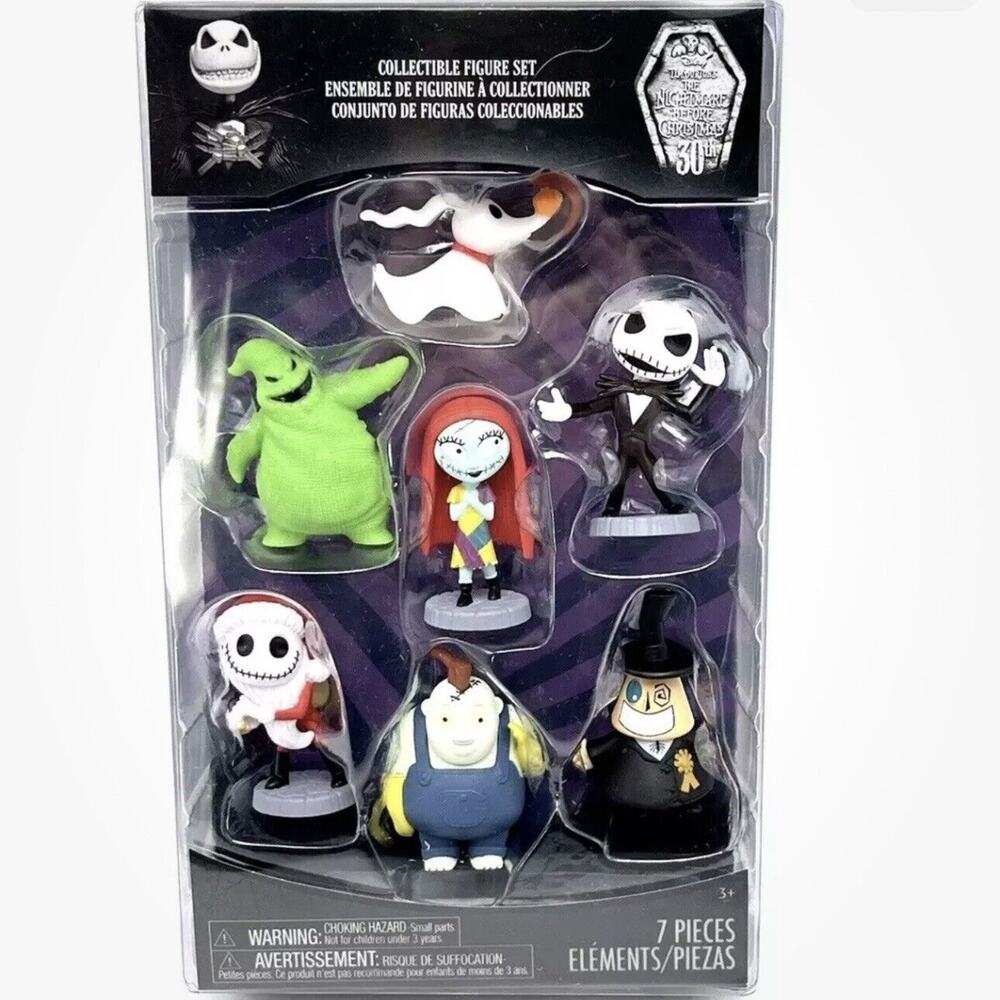 Disney The Nightmare Before Christmas 7pc Collectible Figure Set 30th Anniversar